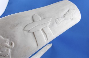 Caribou antler carving