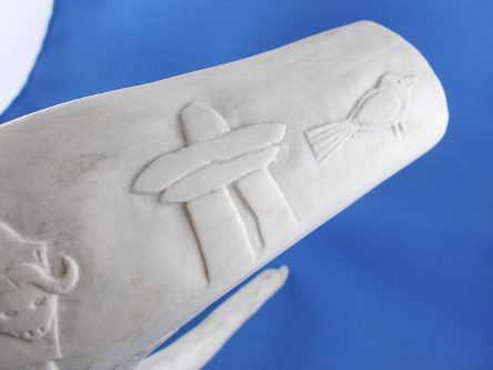 Caribou antler carving