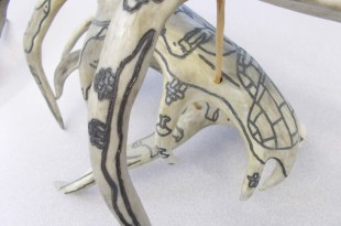 Caribou antler sculpture