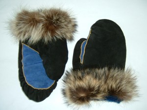 Suede leather mitts